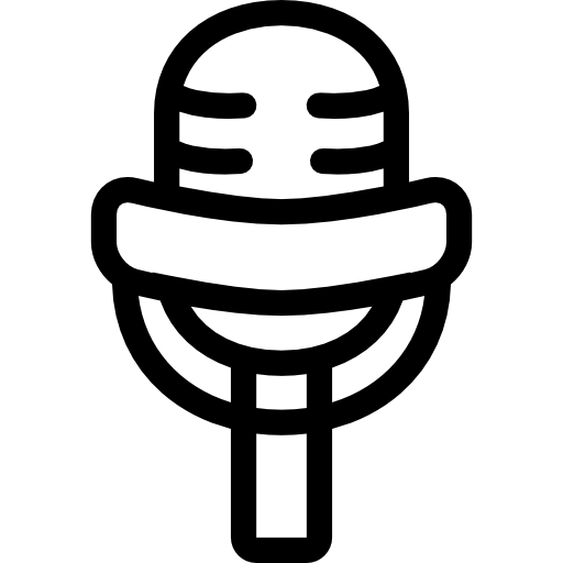 Microphone radio vintage avec support - Icônes la technologie gratuites