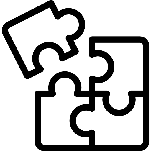 ícone de quebra-cabeça para o design do seu site, logotipo