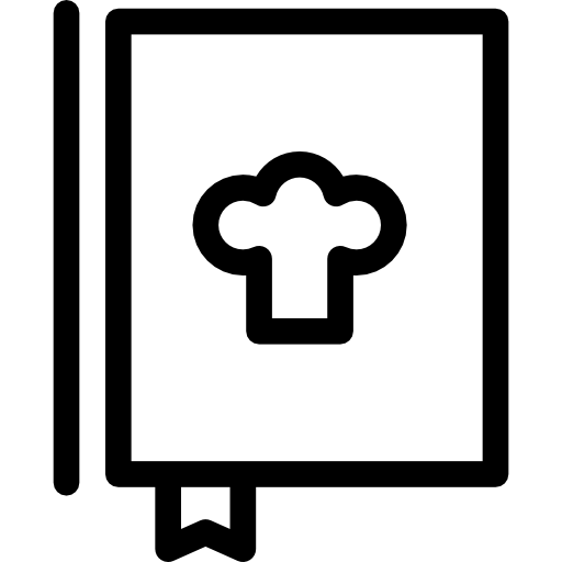 libro de recetas icono gratis