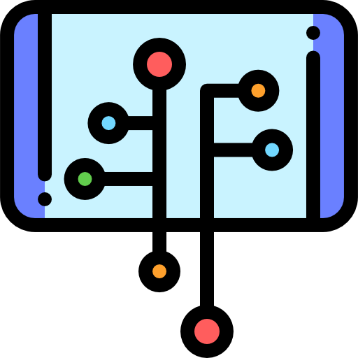 Smartphone Detailed Rounded Lineal color icon