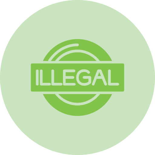 ilegal icono gratis