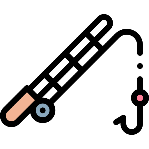 caña de pescar icono gratis