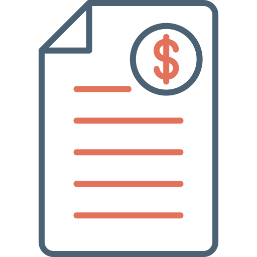 Invoice icon Generic Outline Color