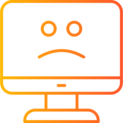 pantalla azul icono gratis