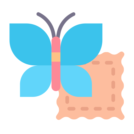 mariposa de seda icono gratis