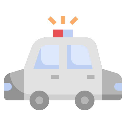 coche de policía icono gratis