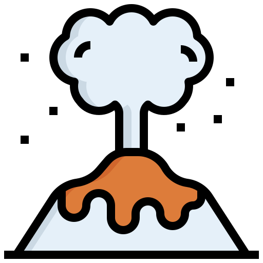 Volcano Surang Lineal Color icon