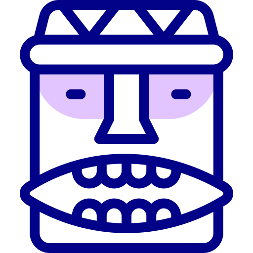 Tiki Detailed Mixed Lineal color icon