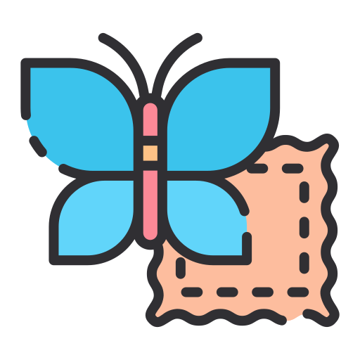 mariposa de seda icono gratis