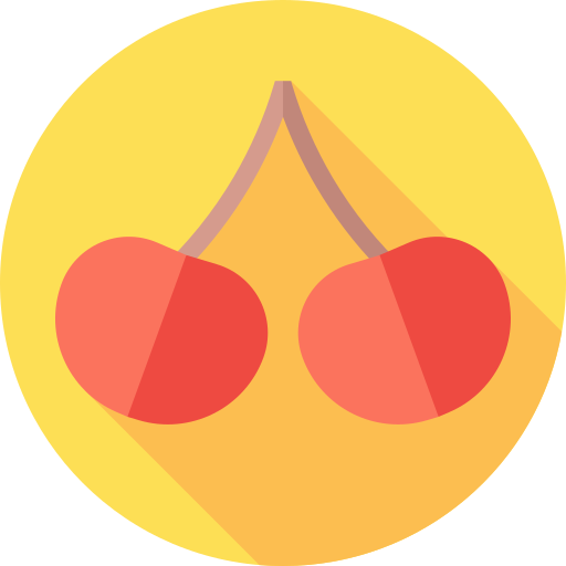 Cherries Flat Circular Flat icon