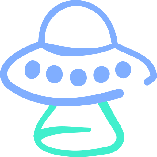 Ufo Basic Hand Drawn Color icon