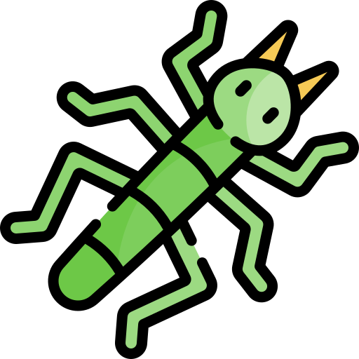 Stick insect Kawaii Lineal color icon