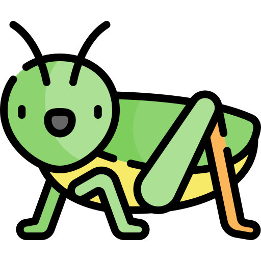 Grasshopper Kawaii Lineal color icon