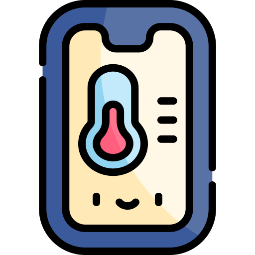 control de temperatura icono gratis