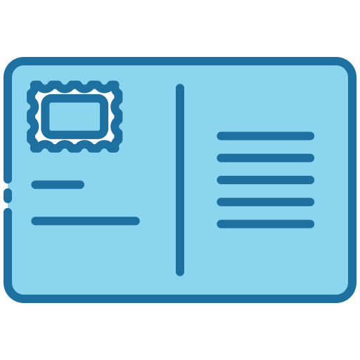 tarjeta postal icono gratis