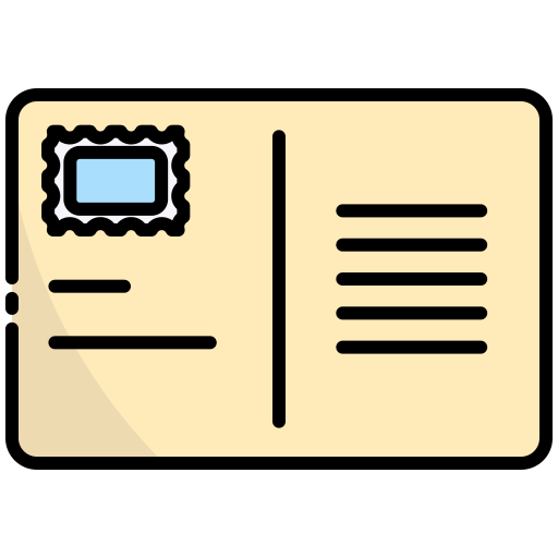 tarjeta postal icono gratis
