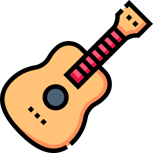 Guitar Detailed Straight Lineal color icon