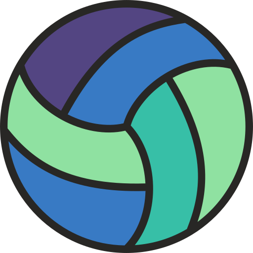 Volleyball Generic Outline Color icon