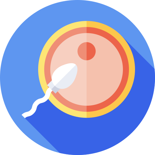 Fertilization Flat Circular Flat Icon