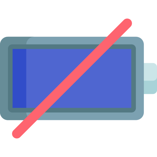 batería vacía icono gratis