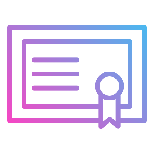 certificado grátis ícone