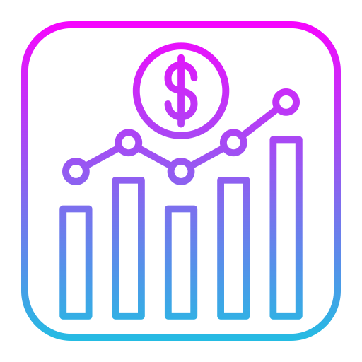 aplicación de bolsa de valores icono gratis