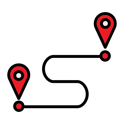 Black Map Pins With One Red Pin by Ballyscanlon