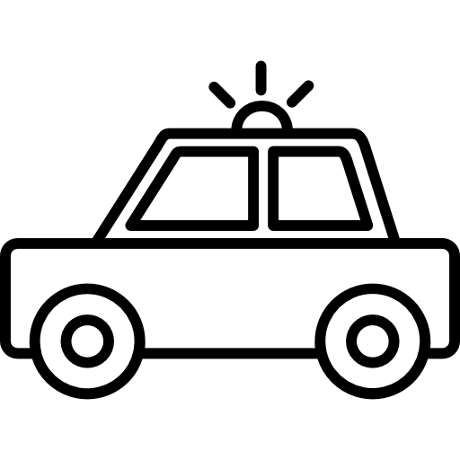 voiture de police Icône gratuit