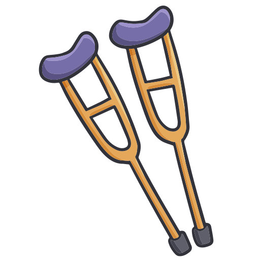 Crutch Generic Hand Drawn Color icon