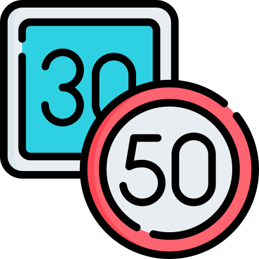 Speed Limit Free Icon