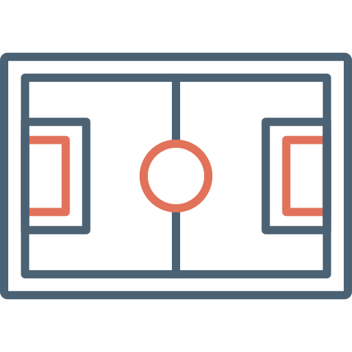 Football field Generic Outline Color icon