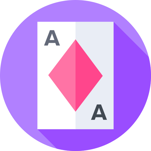 Ace of diamonds Flat Circular Flat icon