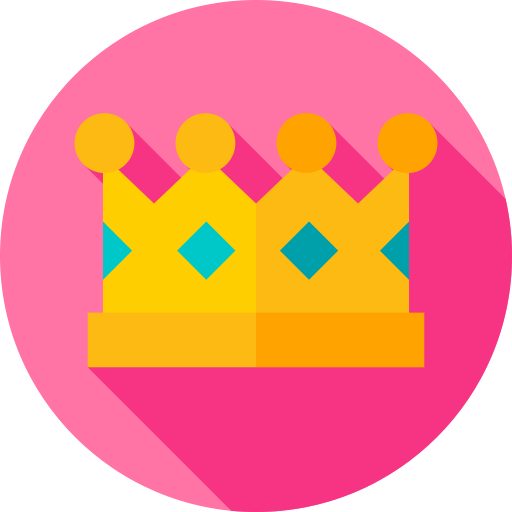 Crown Flat Circular Flat icon