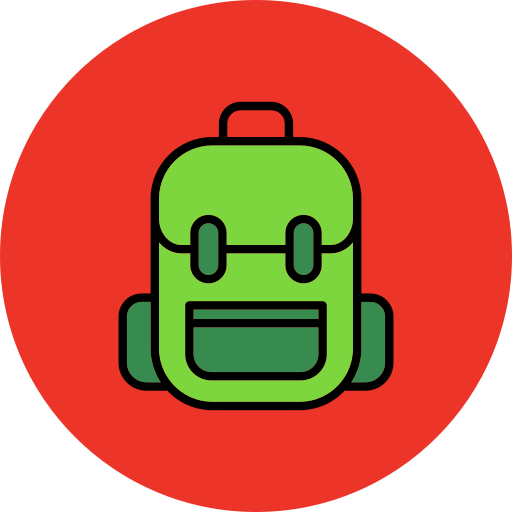 bolsa para la escuela icono gratis