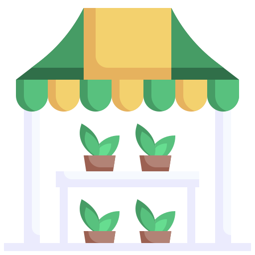 mercado de flores icono gratis