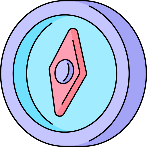 Compass Generic Thin Outline Color icon