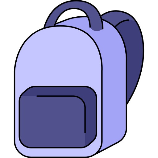 Backpack Generic Thin Outline Color icon