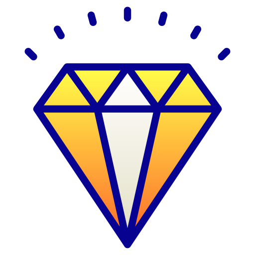 Diamond Generic Lineal Color Gradient icon