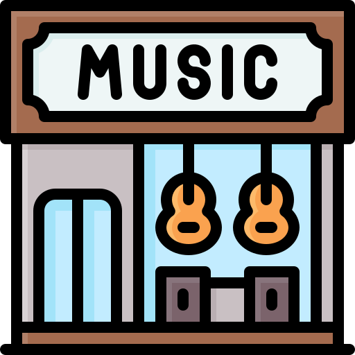 tienda de música icono gratis