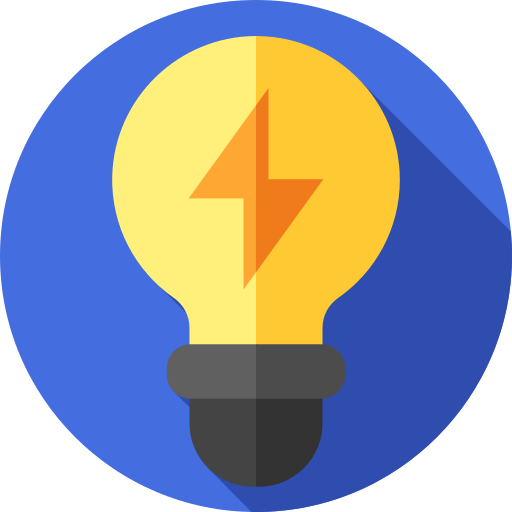 Light bulb Flat Circular Flat icon