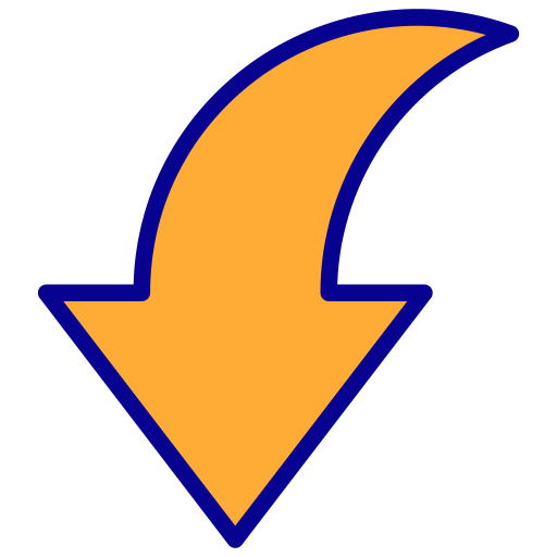 Icono de Flecha hacia abajo Generic Outline Color