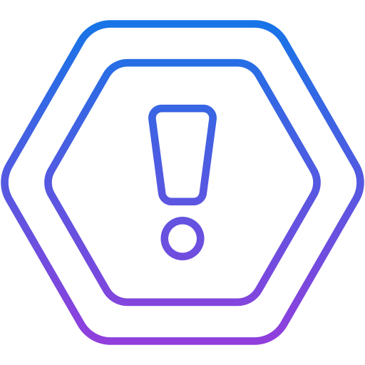 Caution Generic Gradient icon