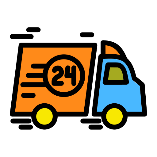 24 hours delivery - Free commerce and shopping icons