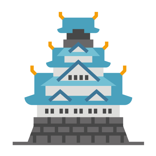 castillo de osaka icono gratis