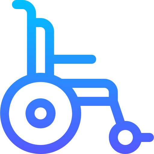 Wheelchair Basic Gradient Lineal color icon