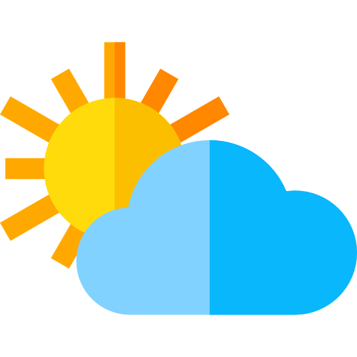 Basic Straight Flat Cloud icon