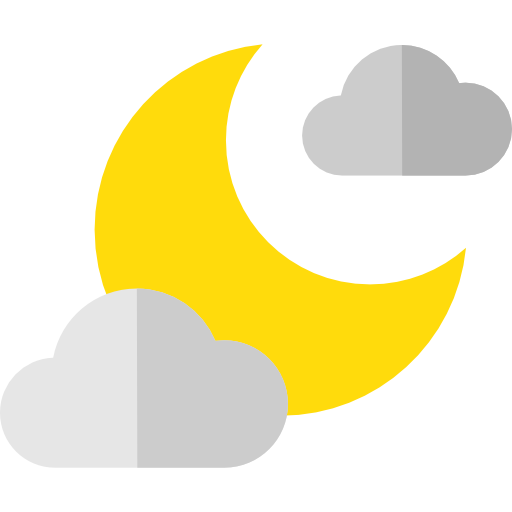 Moon Basic Straight Flat icon