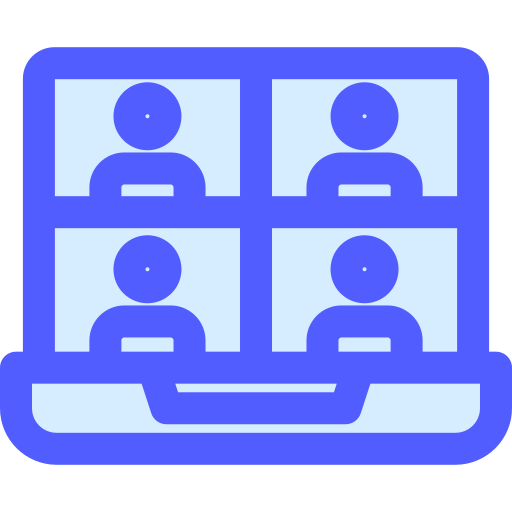 Video conference Generic Blue icon