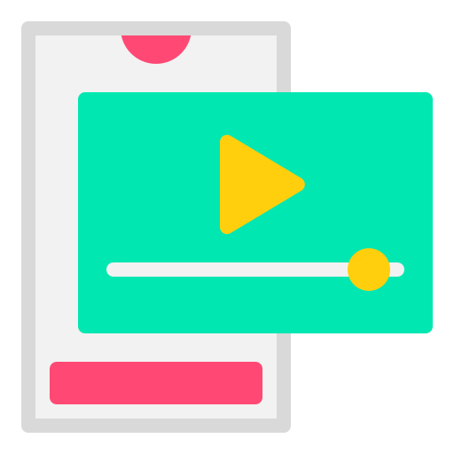 vídeo móvil icono gratis