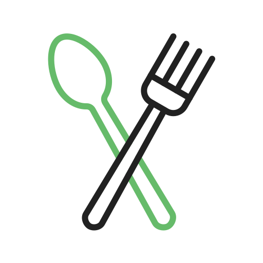 Fork Generic Outline Color icon